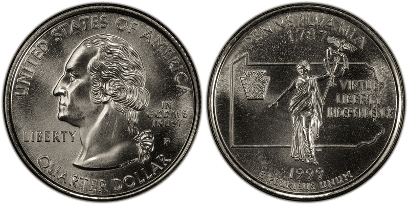 1999 (P) Pennsylvania State Quarter