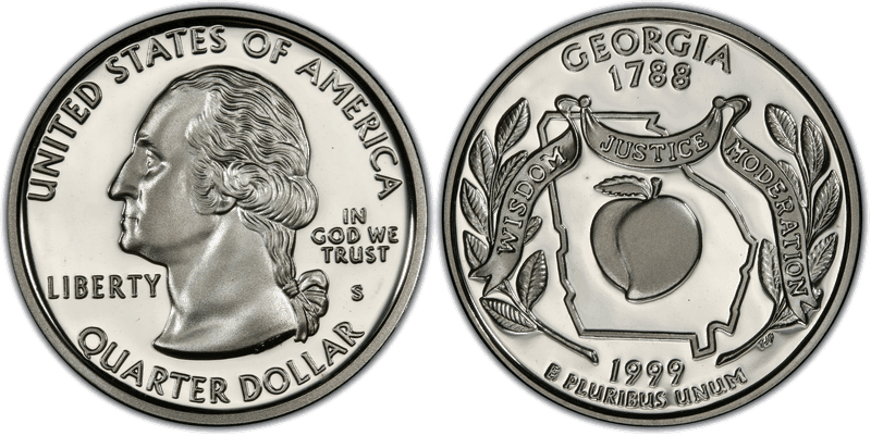 1999 (S) Proof Georgia Silver State Quarter