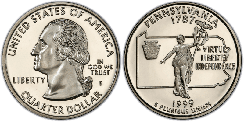1999 (S) Proof Pennsylvania State Quarter