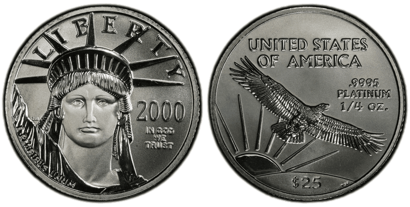 2000 American Eagle Twenty Five Dollar Platinum