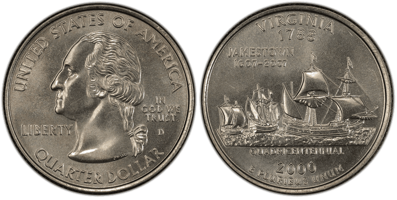 2000 (D) Virginia State Quarter