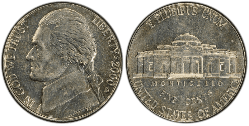 2000 Jefferson Nickel
