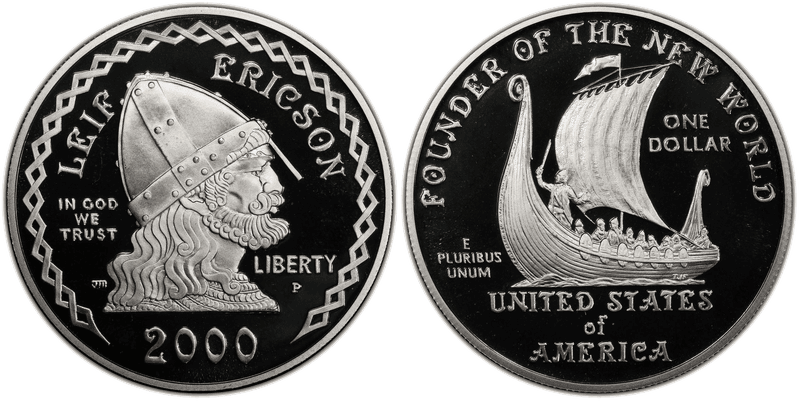 2000 (P) Proof Leif Ericson Millennium Commemorative Dollar