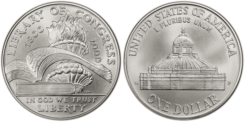 2000 Library of Congress Bicentennial Commemorative Dollar
