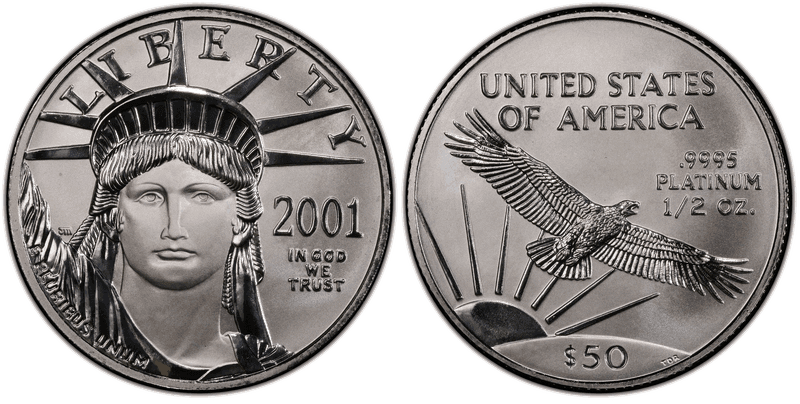 2001 American Eagle Fifty Dollar Platinum