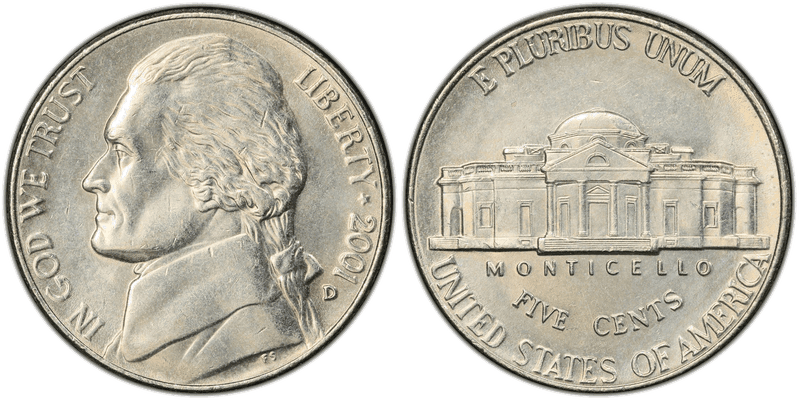 2001 Jefferson Nickel