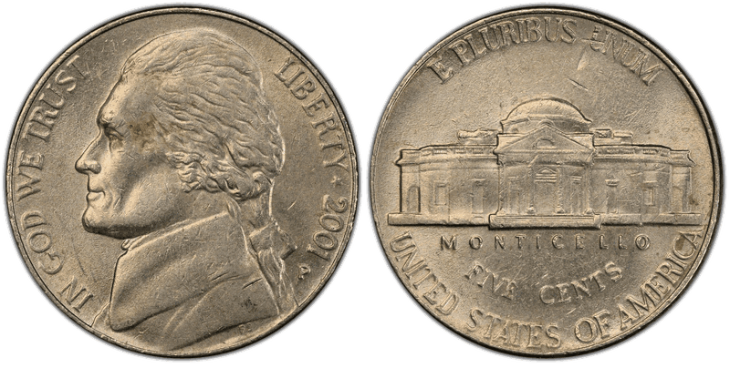 2001 (P) Jefferson Nickel