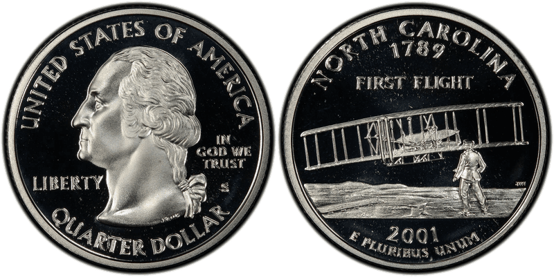 2001 (S) Proof North Carolina Silver State Quarter