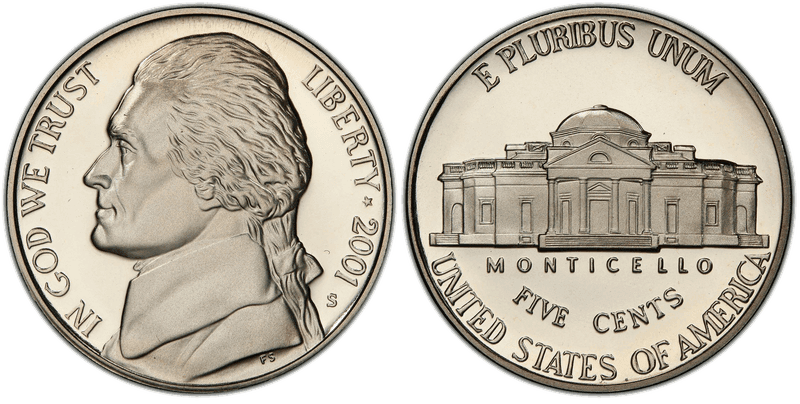 2001 (S) Proof Jefferson Nickel