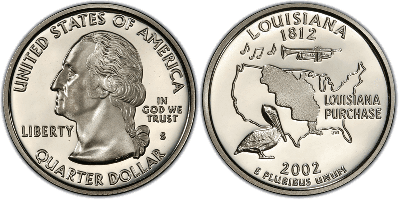 2002 (S) Proof Louisiana State Quarter