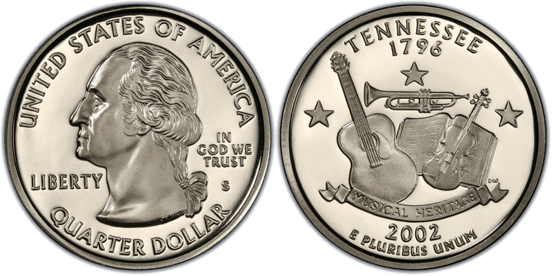 2002 (S) Proof Tennessee State Quarter