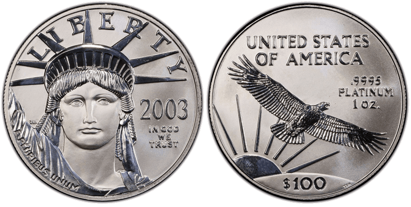 2003 American Eagle One Hundred Dollar Platinum