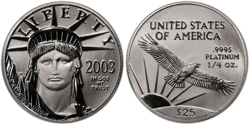 2003 American Eagle Twenty Five Dollar Platinum