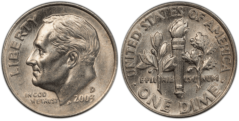 2003 Roosevelt Dime