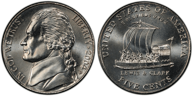 Jefferson Nickels Westward Journey 2004-2005