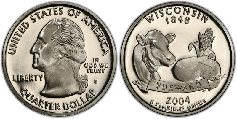 2004 (S) Proof Wisconsin State Quarter