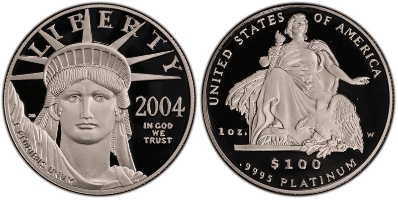 2004 (W) Proof American Eagle One Hundred Dollar Platinum