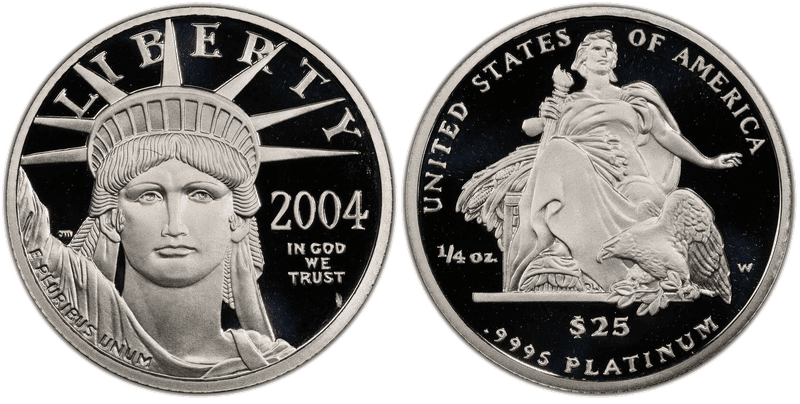 2004 (W) Proof American Eagle Twenty Five Dollar Platinum