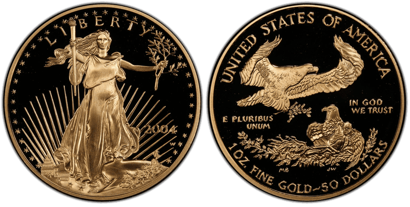 2004 (W) Proof American Eagle Fifty Dollar Gold