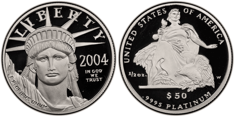 2004 (W) Proof American Eagle Fifty Dollar Platinum
