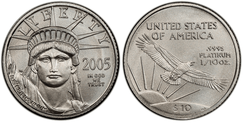 2005 American Eagle Ten Dollar Platinum