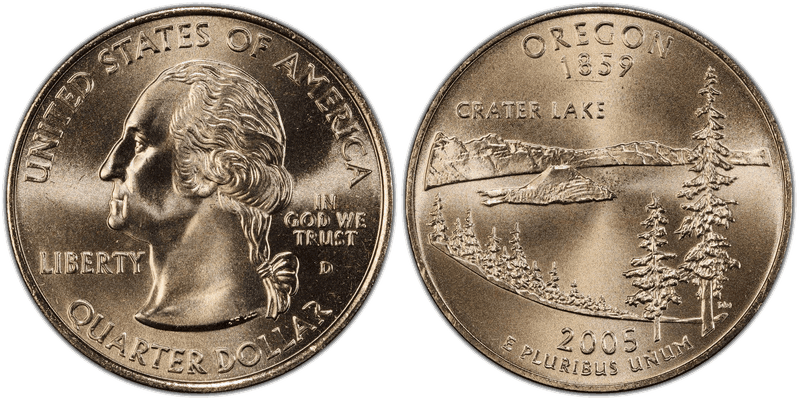 2005 (D) Oregon Satin Finish State Quarter