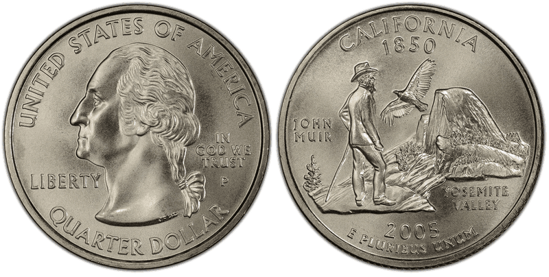 2005 (P) California Satin Finish State Quarter