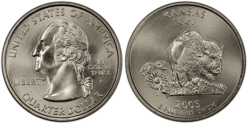 2005 (P) Kansas Satin Finish State Quarter