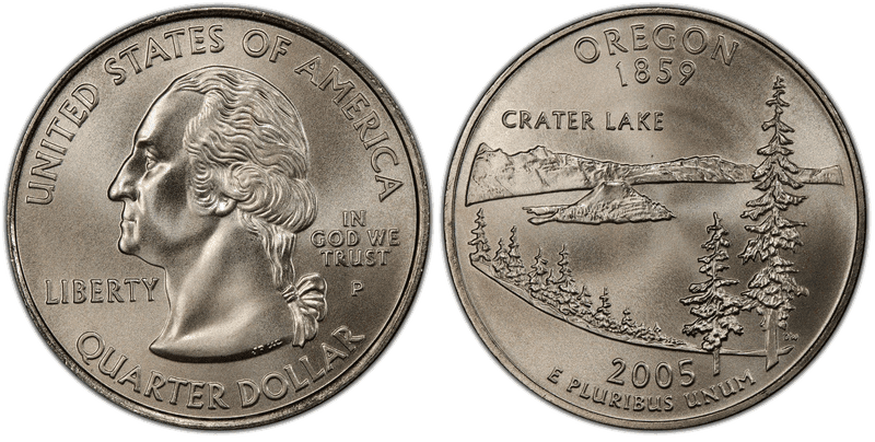 2005 (P) Oregon Satin Finish State Quarter