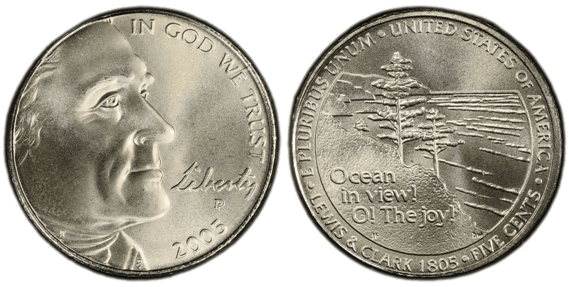 2005 (P) Satin Finish Jefferson Nickel - Ocean in View