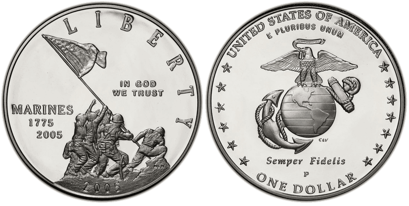2005 (P) Proof Marine Corps Dollar