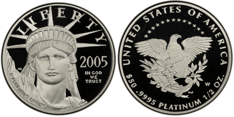 2005 (W) Proof American Eagle Fifty Dollar Platinum