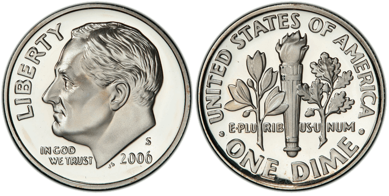 2006 (S) Proof Silver Roosevelt Dime