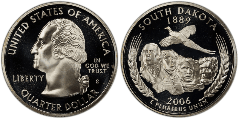 2006 (S) Proof South Dakota Silver State Quarter