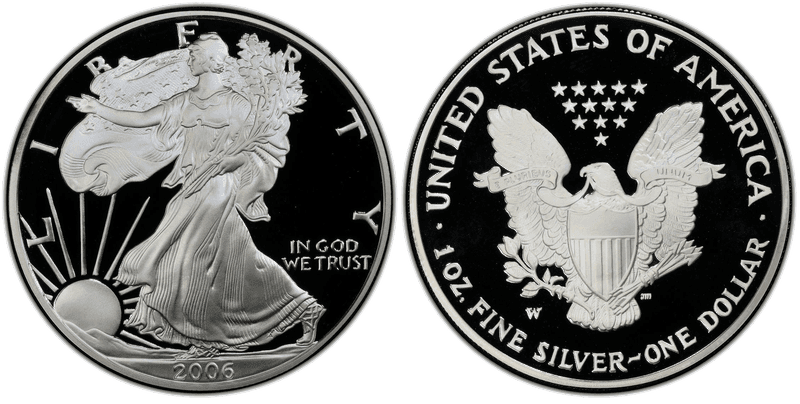 2006 (W) Proof Eagle-20th Anniversary Dollar