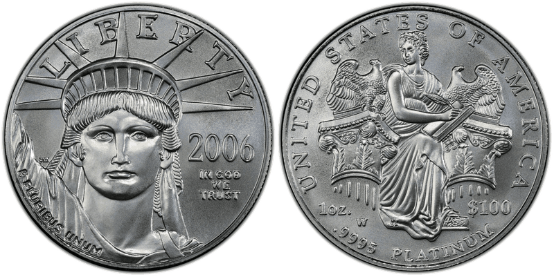 2006 (W) Burnished American Eagle One Hundred Dollar Platinum