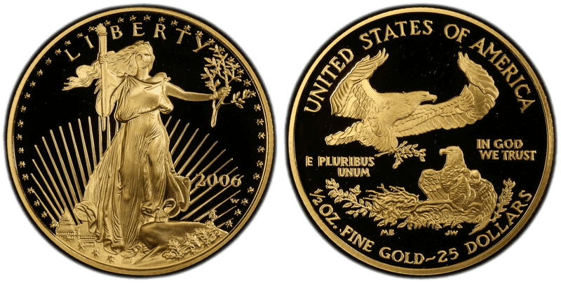 2006 (W) Proof American Eagle Twenty Five Dollar Gold