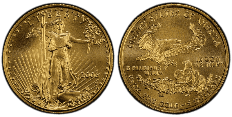 2006 (W) Burnished American Eagle Five Dollar Gold