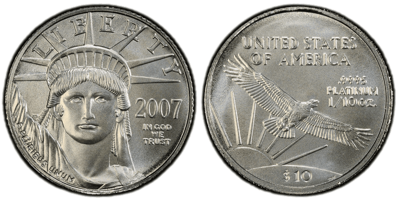 2007 American Eagle Ten Dollar Platinum