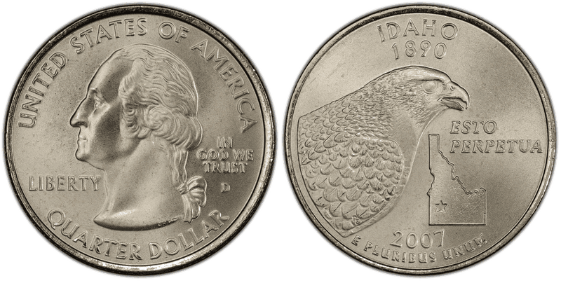 2007 (D) Idaho Satin Finish State Quarter