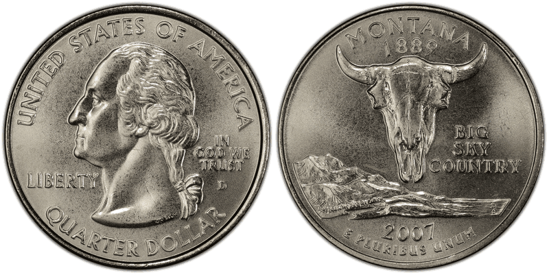 2007 (D) Montana Satin Finish State Quarter
