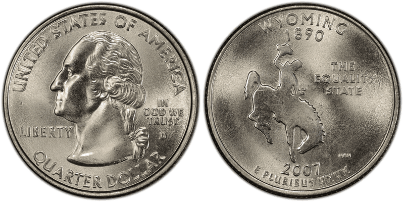 2007 (D) Wyoming State Quarter