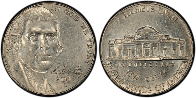 2007 Jefferson Nickel