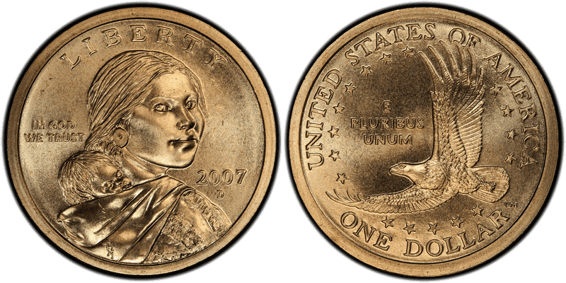2007 (D) Satin Finish Sacagawea Dollar