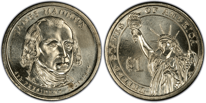2007 (D) Presidential Dollar - James Madison, Position B
