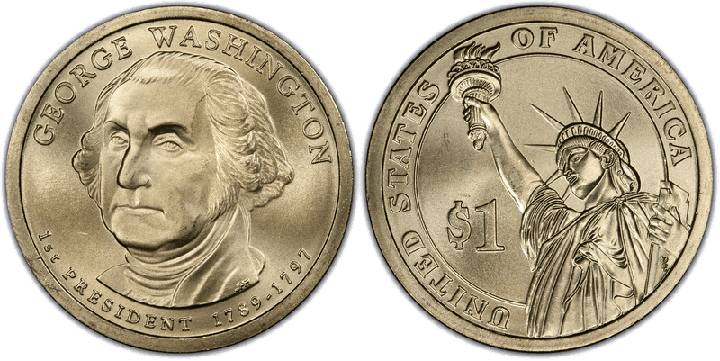 2007 (P) Satin Finish Presidential Dollar - George Washington, Position B