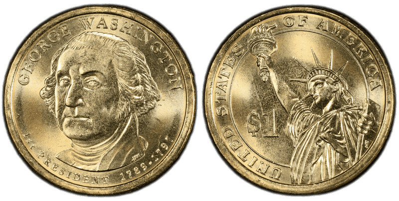 2007 (P) Presidential Dollar - George Washington, Position A