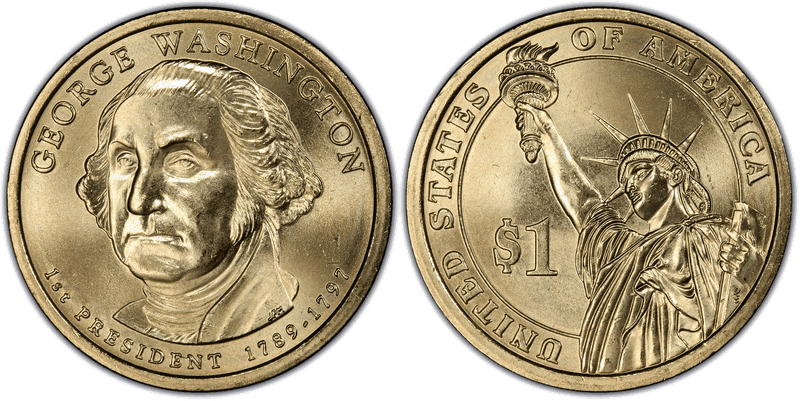 2007 (P) Presidential Dollar - George Washington, Position B