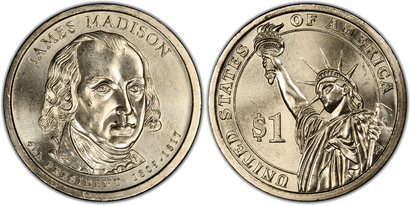 2007 (P) Presidential Dollar - James Madison, Position A