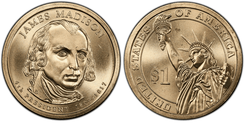 2007 (P) Presidential Dollar - James Madison, Position B